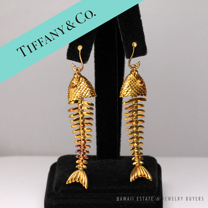 articulated fish earrings